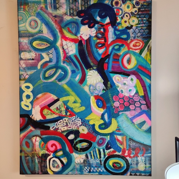 SOLD - Original Acrylic Graffiti Painting 30×40 in - Picture 4 of 5